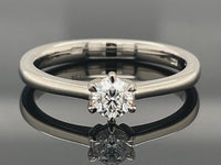 SOLITÄR RING GR. 16 (CA.50) AUS 585/- WEIßGOLD mit Brillant (ca. 0,26 ct.)