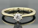 SOLITÄR RING GR. 16 (CA.50) AUS 585/- GELBGOLD mit Brillant (ca. 0,25 ct.)