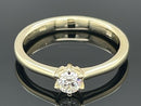 SOLITÄR RING GR. 16 (CA.50) AUS 585/- GELBGOLD mit Brillant (ca. 0,25 ct.)