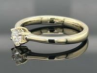 SOLITÄR RING GR. 16 (CA.50) AUS 585/- GELBGOLD mit Brillant (ca. 0,25 ct.)
