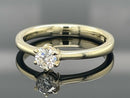SOLITÄR RING GR. 16 (CA.50) AUS 585/- GELBGOLD mit Brillant (ca. 0,25 ct.)