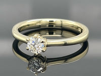 SOLITÄR RING GR. 16 (CA.50) AUS 585/- GELBGOLD mit Brillant (ca. 0,25 ct.)