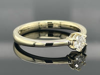 SOLITÄR RING GR. 16 (CA.50) AUS 585/- GELBGOLD mit Brillant (ca. 0,25 ct.)