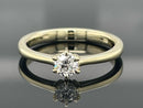 SOLITÄR RING GR. 16 (CA.50) AUS 585/- GELBGOLD mit Brillant (ca. 0,25 ct.)