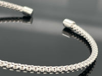 ARMREIF 925/-SILBER RHODINIERT/VERGOLDET MIT RAINBOW MONDSTEIN (ca.3,50 ct.)