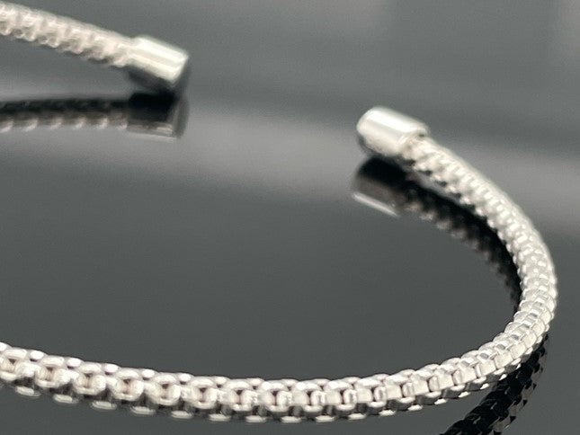 ARMREIF 925/-SILBER RHODINIERT/VERGOLDET MIT RAINBOW MONDSTEIN (ca.3,50 ct.)