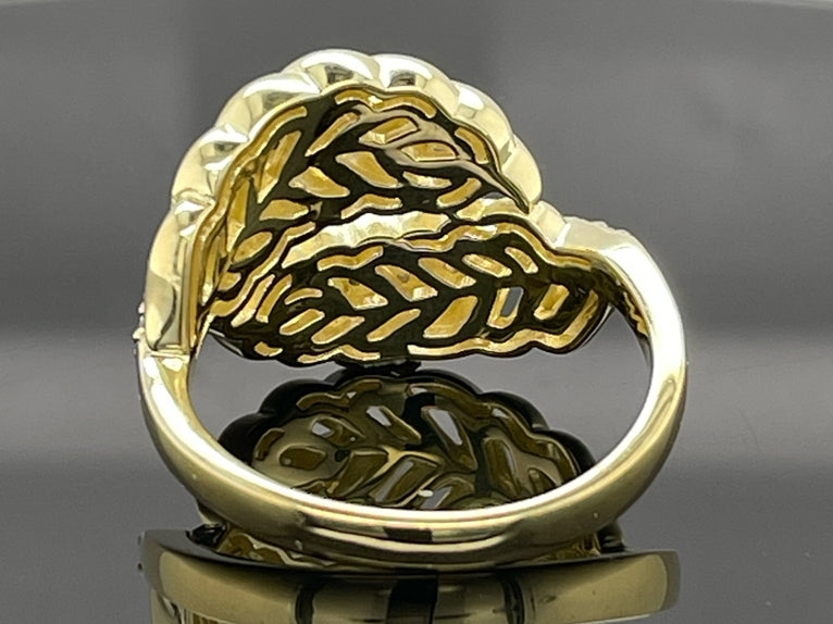 RING AUS 925/- SILBER GELBGOLDPLATTIERT MIT ZIRKONIA