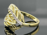 RING AUS 925/- SILBER GELBGOLDPLATTIERT MIT ZIRKONIA