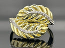 RING AUS 925/- SILBER GELBGOLDPLATTIERT MIT ZIRKONIA
