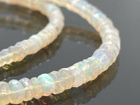 COLLIER 925/- SILBER RHODINIERT MIT ÄTHIOPISCHER OPAL