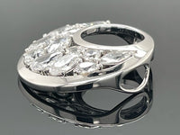 ANHÄNGER AUS 925/- SILBER RHODINIERT MIT ZIRKONIA