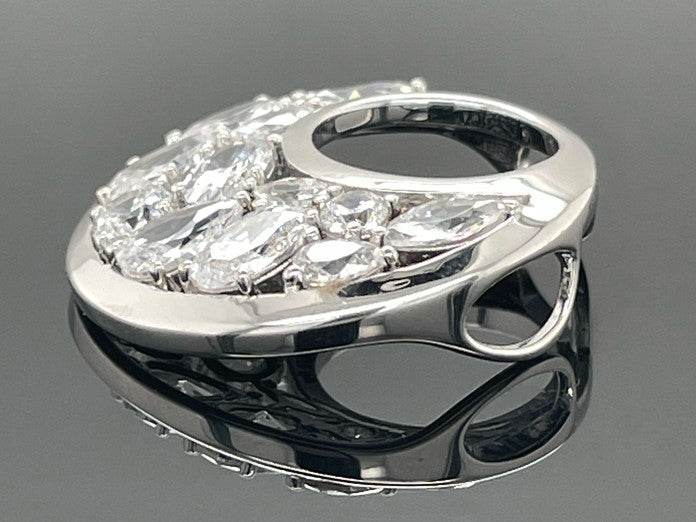 ANHÄNGER AUS 925/- SILBER RHODINIERT MIT ZIRKONIA