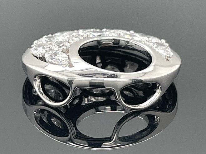 ANHÄNGER AUS 925/- SILBER RHODINIERT MIT ZIRKONIA