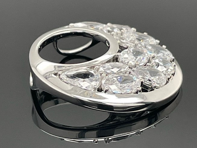 ANHÄNGER AUS 925/- SILBER RHODINIERT MIT ZIRKONIA