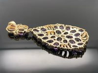 ANHÄNGER AUS 925/- SILBER VERGOLDET MIT AMETHYST