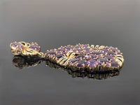 ANHÄNGER AUS 925/- SILBER VERGOLDET MIT AMETHYST