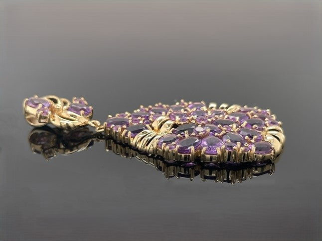 ANHÄNGER AUS 925/- SILBER VERGOLDET MIT AMETHYST