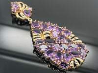 ANHÄNGER AUS 925/- SILBER VERGOLDET MIT AMETHYST