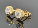 OHRSTECKER AUS 925/- SILBER VERGOLDET MIT DIAMANTEN