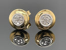 OHRSTECKER AUS 925/- SILBER VERGOLDET MIT DIAMANTEN