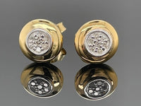 OHRSTECKER AUS 925/- SILBER VERGOLDET MIT DIAMANTEN