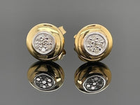 OHRSTECKER AUS 925/- SILBER VERGOLDET MIT DIAMANTEN