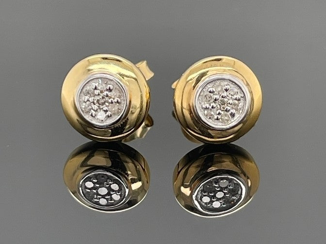 OHRSTECKER AUS 925/- SILBER VERGOLDET MIT DIAMANTEN