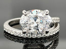 RING AUS 925/- SILBER RHODINIERT MIT ZIRKONIA