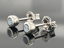 OHRSTECKER AUS 950/- PLATIN MIT OSMIUM
