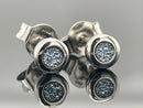 OHRSTECKER AUS 950/- PLATIN MIT OSMIUM