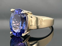 RING GR.18 (56) AUS 585/- GELBGOLD MIT TANSANIT AAAAA ( CA. 7,00 ct.)
