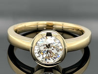 RING AUS 585/- GELBGOLD mit Brillant (ca. 1,2 ct.)