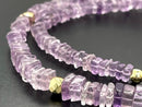 COLLIER 375/- GELBGOLD MIT AMETHYST & HÄMATIT BEH. (GES. CA. 95,0 ct.)
