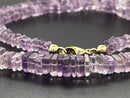 COLLIER 375/- GELBGOLD MIT AMETHYST & HÄMATIT BEH. (GES. CA. 95,0 ct.)