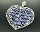 ANHÄNGER AUS 925/- SILBER RHODINIERT MIT TANSANIT & ZIRKON