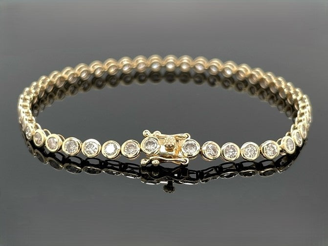 ARMBAND AUS 585/- GELBGOLD MIT BRILLANTEN