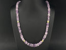 COLLIER 375/- GELBGOLD MIT AMETHYST & HÄMATIT BEH. (GES. CA. 95,0 ct.)