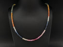 COLLIER 375/- GELBGOLD MIT MULTI SAPHIR ( GES.CA. 43,0 ct.)