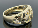 RING AUS 925/- SILBER GELBVERGOLDET MIT ZIRKONIA