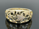 RING AUS 925/- SILBER GELBVERGOLDET MIT ZIRKONIA