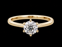SOLITÄR RING GR. 18 ( CA.56) AUS 585/- GELBGOLD mit Brillant (ca. 1,06 ct.)