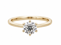 SOLITÄR RING GR. 18 ( CA.56) AUS 585/- GELBGOLD mit Brillant (ca. 1,06 ct.)