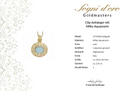 CLIP ANHÄNGER AUS 375/- GELBGOLD MIT MILKY AQUAMARIN (CA. 2,31 ct.)