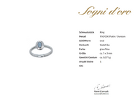 RING AUS 950/- PLATIN MIT OSMIUM
