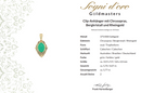 CLIP ANHÄNGER AUS 375/- GELBGOLD MIT CHRYSOPRAS, BERGKRISTALL & RHEINGOLD