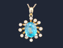 ANHÄNGER AUS 375/- GELBGOLD mit Zirkon (ca. 3,85 ct.)