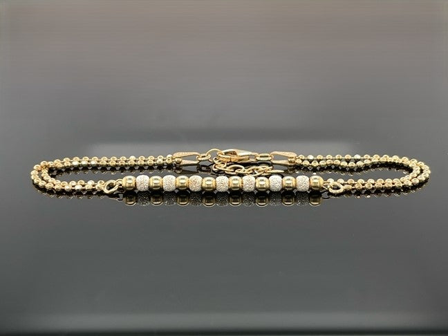 2-RHG. ARMBAND AUS 925/-SILBER GELBVERGOLDET