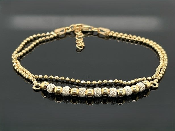 2-RHG. ARMBAND AUS 925/-SILBER GELBVERGOLDET