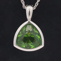 ANHÄNGER AUS 925/- SILBER RHODINIERT MIT BERNSTEIN ( CA. 2,67 ct.)