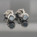 OHRSTECKER AUS 950/- PLATIN MIT OSMIUM